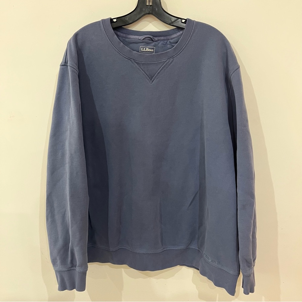 L.L. Bean Slate Blue Crewneck Sweatshirt Relaxed Fit XXL